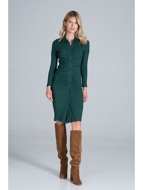 FIGL FIGL Φόρεμα M824 Πράσινο Slim Fit