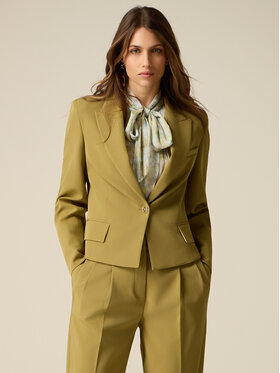 Oltre Oltre Marynarka Q046R004679N025 Zielony Slim Fit
