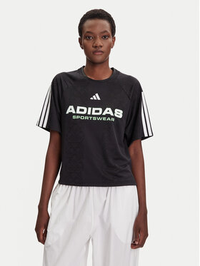 adidas adidas T-shirt Tiro x Common Goal Jacquard JL9212 Nero Loose Fit
