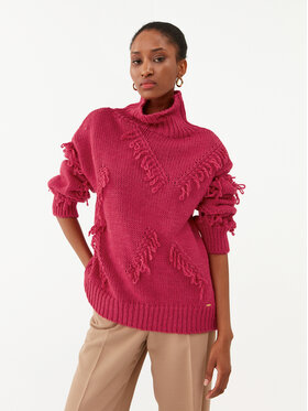 Fracomina Fracomina Pull à col roulé FS23WT7027K47801 Rose Relaxed Fit