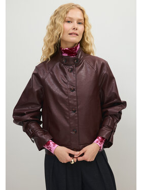 BIZUU BIZUU Bunda pro přechodné období ERONA ECO LEATHER JACKET Bordó Standard Fit