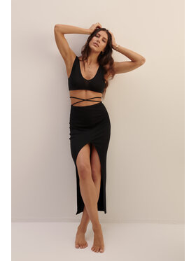 Hottie Hot Hottie Hot Komplet top i spódnica ISLA Czarny Slim Fit