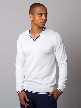 Willsoor Willsoor Sweter 71830 Biały Regular Fit