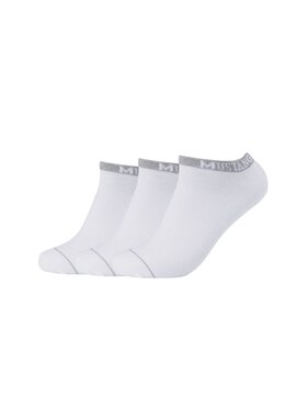 Mustang Mustang Skarpety Niskie Unisex 3 PACK SOCKS Biały