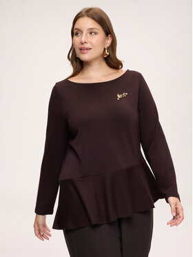 Fiorella Rubino Fiorella Rubino T-Shirt G800L009298N022 Brązowy Flared Fit