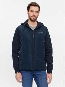 Tommy Hilfiger Tommy Hilfiger Majica dugih rukava Mix Media MW0MW34253 Tamnoplava Regular Fit