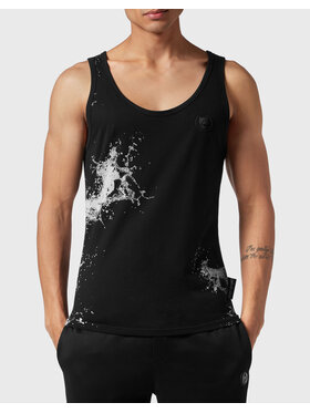 Plein Sport Plein Sport Tank top 2491 Czarny Regular Fit