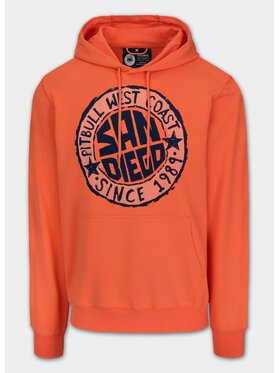 PITBULL PITBULL Bluza Bluza męska z kapturem SAN DIEGO SUN XXL Pomarańczowy Regular Fit