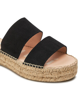 Manebi Espadrile Hamptons Double Sole 2 Bands Sandals K 1.0 JB Crna