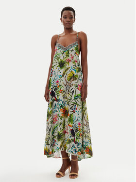 LOLA CASADEMUNT LOLA CASADEMUNT Letné šaty LS2516037 Zelená Relaxed Fit