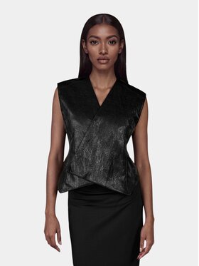 MADE BY SOCIETY MADE BY SOCIETY Kurtka anorak OUTLANDER Vest - V27227 Czarny Basic Fit