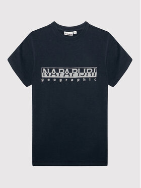 Napapijri Napapijri T-shirt S-Box NP0A4FP5 S Tamnoplava Regular Fit