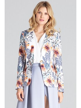 FIGL FIGL Marynarka M678 Biały Regular Fit