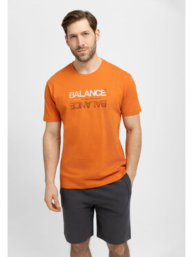 Volcano Volcano T-Shirt T-BALANCE Pomarańczowy Regular Fit