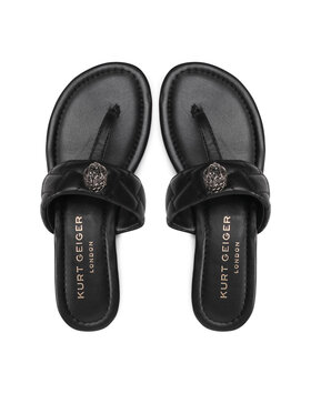 Kurt Geiger Kurt Geiger Japonki Kensington T-Bar Sandal 8651400109 Czarny