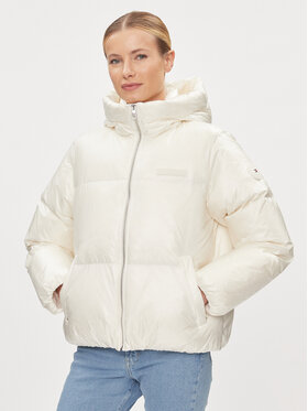 Tommy Hilfiger Tommy Hilfiger Pernata jakna New York Gloss WW0WW40836 Écru Relaxed Fit