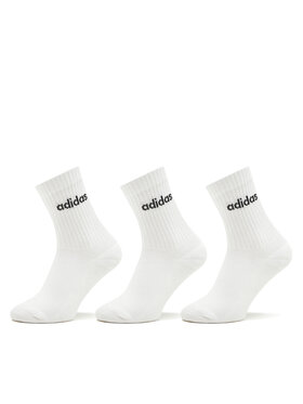 adidas adidas Дълги чорапи unisex Linear Crew Cushioned Socks 3 Pairs HT3455 Бял