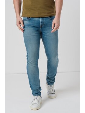 Pepe Jeans Pepe Jeans Kalhoty z materiálu PM2076492 000 Modrá Slim Fit