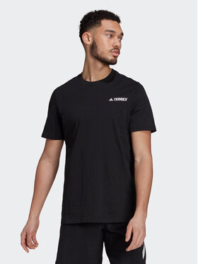 adidas adidas Marškinėliai Terrex Mountain Graphic T-Shirt GP0019 Juoda Regular Fit