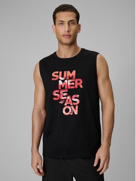 4F 4F Tank top 4FWSS26TSLEM269-20S Černá Regular Fit
