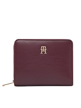 Tommy Hilfiger Tommy Hilfiger Portfel Th Icon Med Za Flap AW0AW17742 Bordowy