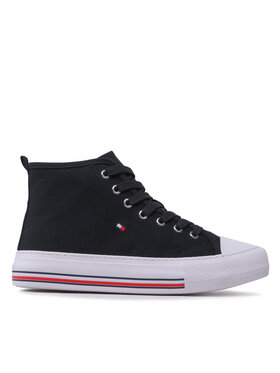 Tommy Hilfiger Modne Superge High Top Lace-Up T3A9-32679-0890 S Črna