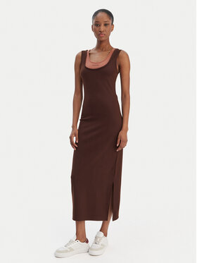 Calvin Klein Jeans Calvin Klein Jeans Ежедневна рокля LV047E220G Кафяв Slim Fit