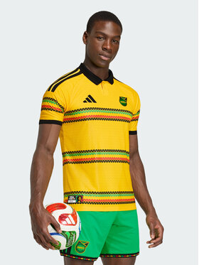 adidas adidas Koszulka techniczna Jamaica 26 x Bob Marley Home Authentic Jersey Żółty Slim Fit