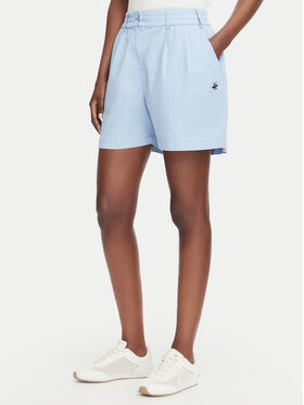 Beverly Hills Polo Club Beverly Hills Polo Club Bavlnené šortky P-SS26W-B576580 Modrá Regular Fit