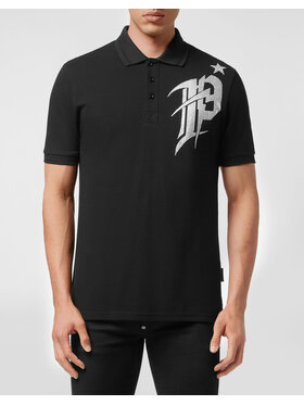 PHILIPP PLEIN PHILIPP PLEIN Polo 12853 Czarny Slim Fit