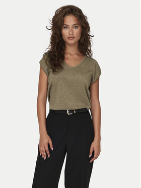 ONLY ONLY Marškinėliai Silvery 15136069 Žalia Loose Fit