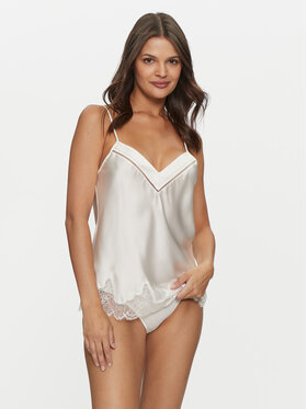 Simone Pérèle Simone Pérèle Cămașă pijama Nocturne 17F900 Écru Comfort Fit