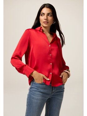 Oltre Oltre Koszula 5374R403016N016 Czerwony Regular Fit