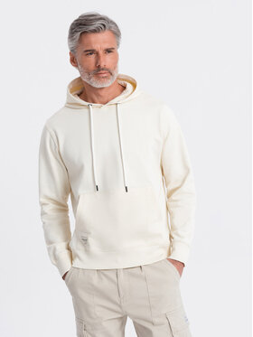 Ombre Ombre Mikina OM-SSBN-0177 Écru Classic Fit
