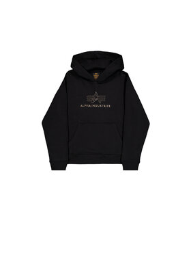 Alpha Industries Alpha Industries Bluza Basic Big Logo TPU Hoodie Czarny Regular Fit