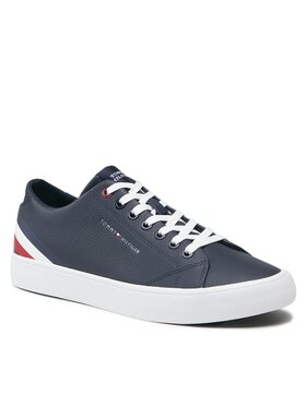 Tommy Hilfiger Tommy Hilfiger Snīkeri Th Hi Vulc Core Low Lth Stripes FM0FM04778 Zils