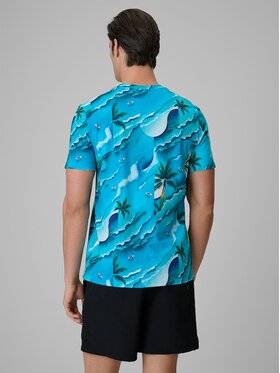 4F 4F T-Shirt CATCH THE WAVE Ανοιχτό μπλε Regular Fit