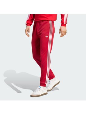 adidas adidas Spodnie materiałowe 159296 Czerwony Slim Fit