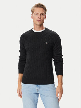 Gant Gant Megztinis 8050601 Juoda Regular Fit