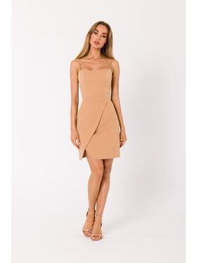 Made of Emotion Made of Emotion Sukienka letnia M744 Brązowy Premium Fit