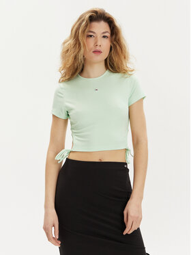 Tommy Jeans Tommy Jeans Tricou DW0DW17902 Verde Slim Fit
