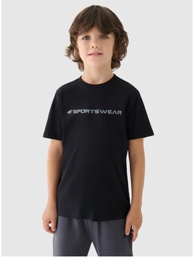 4F 4F T-Shirt 4FJWAW24TTSHM1552 Czarny Regular Fit