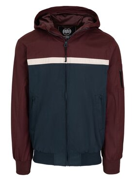 PITBULL PITBULL Kurtka przejściowa męska z kapturem 2 Color Longwood XXL Granatowy Regular Fit