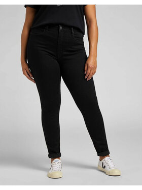Lee Lee Jeansy SUPER HIGH SCARLETT Czarny Regular Fit