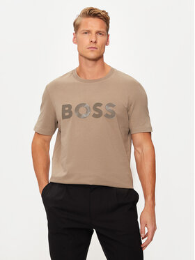 BOSS BOSS Tričko Mirror 2 50525087 Béžová Regular Fit