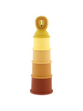 Trixie Baby Trixie Baby Zabawka Zabawki do kąpieli kubki do układania 5 sztuk - Lew Żółty