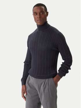 JOOP! JOOP! Bluză cu gât Danilor 30047372 Bleumarin Modern Fit