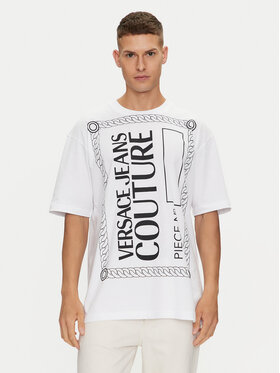 Versace Jeans Couture Versace Jeans Couture Tricou 76GAHE04 Alb Regular Fit