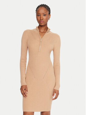 Guess Guess Igapäevane kleit W5BK45 Z0572 Beež Slim Fit