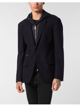 PHILIPP PLEIN PHILIPP PLEIN Marynarka 25525 Granatowy Regular Fit